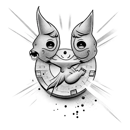 emoji piscando  tattoo design idea