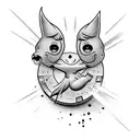 emoji piscando  tattoo design idea