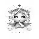 emoji piscando  tattoo design idea