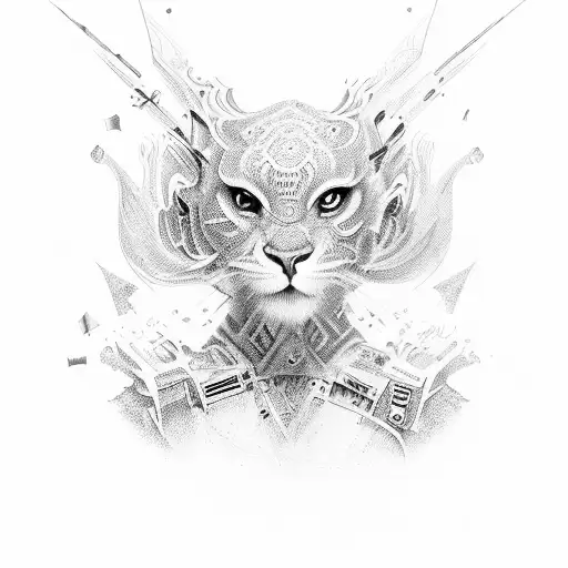 dance with massage tattoo design idea