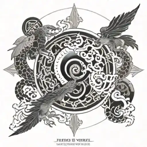 Eragon wheel of time tattoo design idea