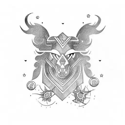 tribal zodiac tattoo