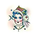 husband wife and girl tattoo design idea