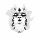 peruvian Llama tattoo design idea