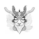 peruvian Llama tattoo design idea
