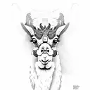 peruvian Llama tattoo design idea