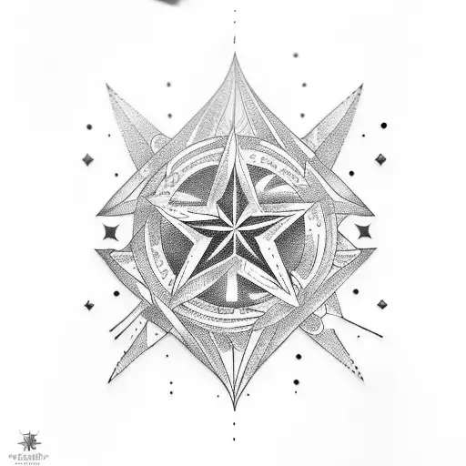 star filler tattoo design idea