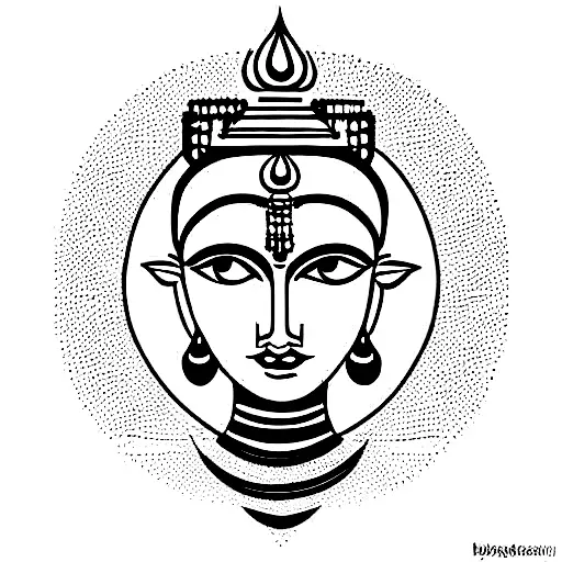 Modern artwork inspired by the Bhagavad Gita tattoo design idea