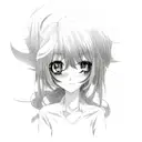 anime girl gore tattoo design idea