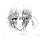 anime girl gore tattoo design idea