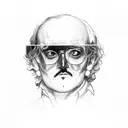 Edgar Poe with raven tattoo design idea