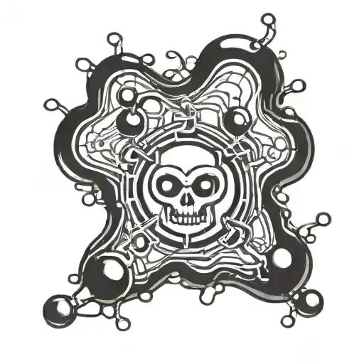 caffeine molecule tattoo design idea