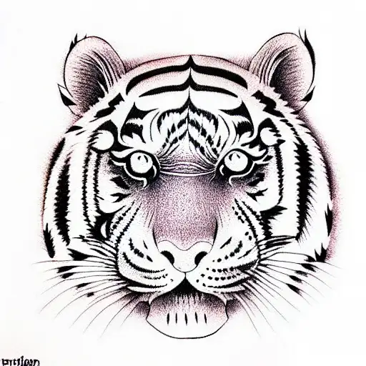 Tiger tattoo design idea
