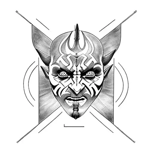 darth maul tattoo design idea