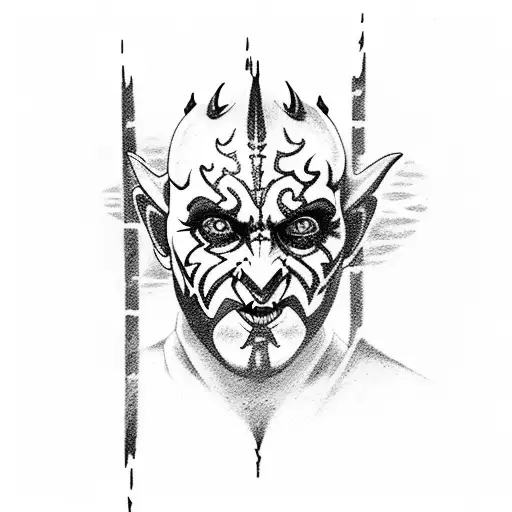 darth maul tattoo design idea