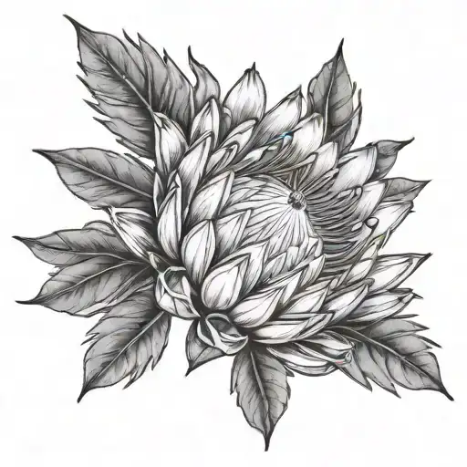 protea plant tattoo design tattoo design idea