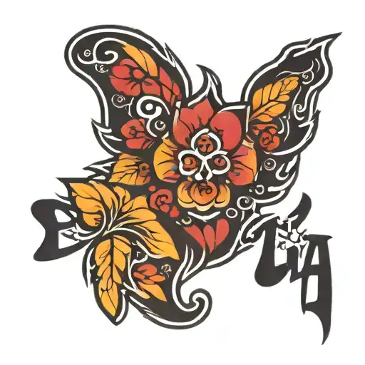 Pawprint With the name lola tattoo design idea