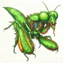 mantis tattoo design idea