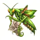 mantis tattoo design idea