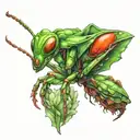 mantis tattoo design idea