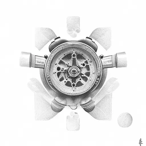 racing steering wheel tattoo design idea