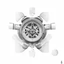 racing steering wheel tattoo design idea