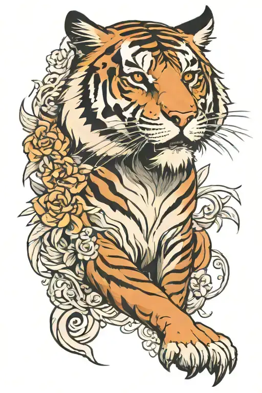 tiger hawk tattoo design idea
