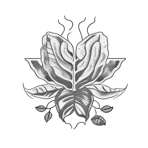 coffee plant tattoo design idea