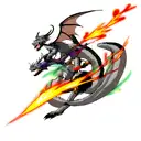 Dragons lightning sword  tattoo design idea