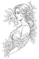 full body persephone realistic sexy girl shoulder tattoo tattoo design idea