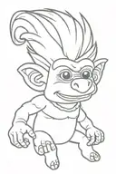 troll doll tattoo design idea