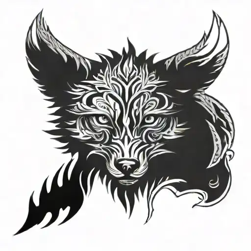wolf of fate  tattoo design idea