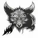 wolf of fate  tattoo design idea