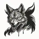 wolf of fate  tattoo design idea