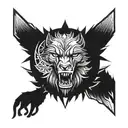 wolf of fate  tattoo design idea
