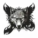 wolf of fate  tattoo design idea