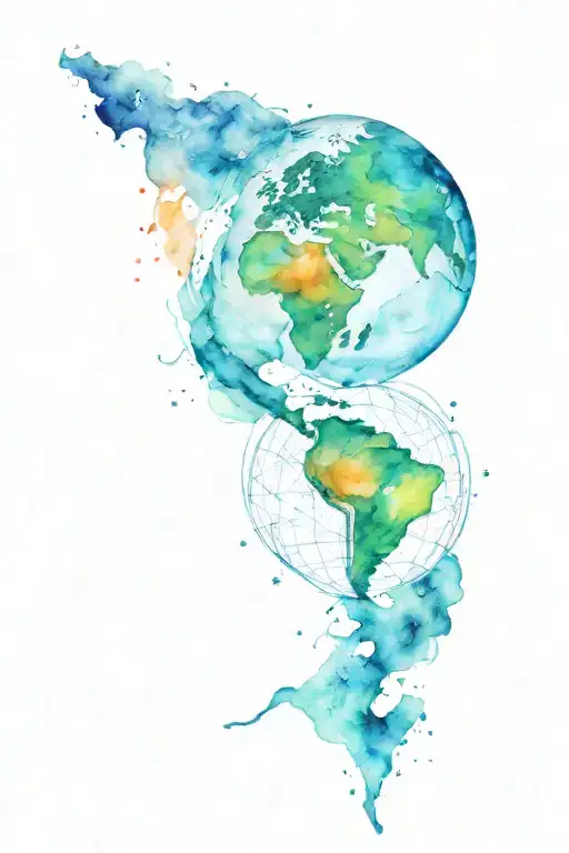 Planet Earth tattoo design idea