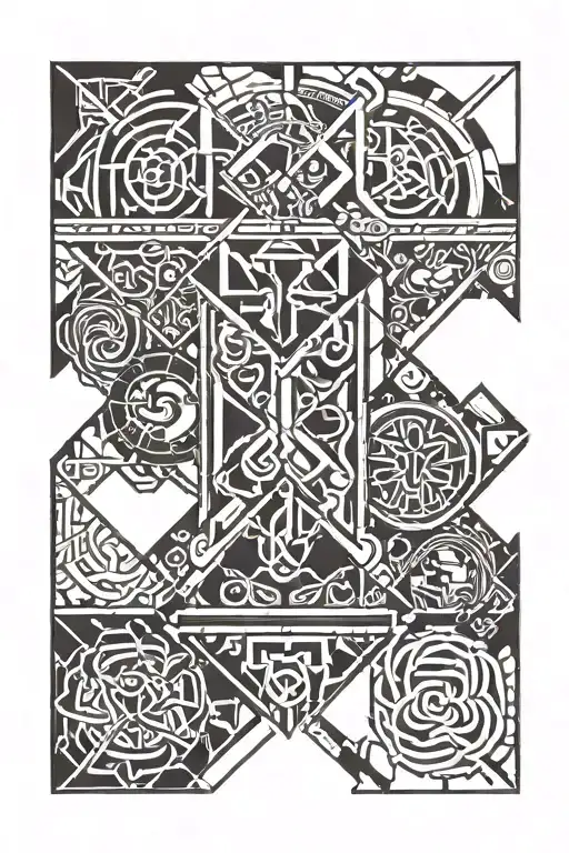 wrestling symbols tattoo design idea