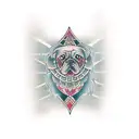 dog maori style tattoo design idea