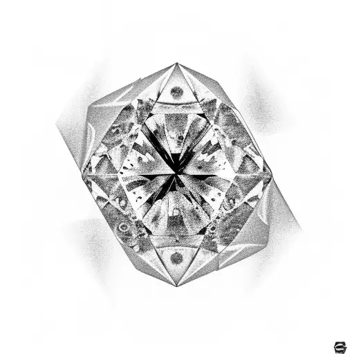 A piece of carbon being formed under pressure and turned into a diamond  tattoo design idea