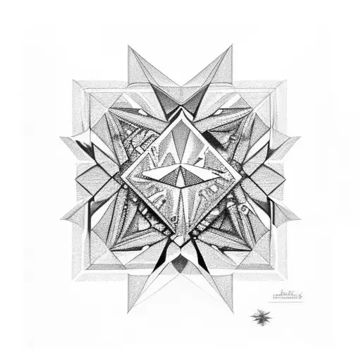 carbon squeezed into a diamond  tattoo design idea