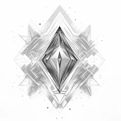 carbon squeezed into a diamond  tattoo design idea