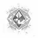 carbon squeezed into a diamond  tattoo design idea