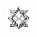 carbon squeezed into a diamond  tattoo design idea