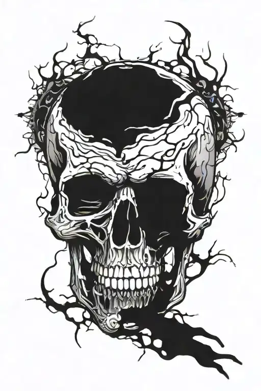 death and alone tattoo design idea