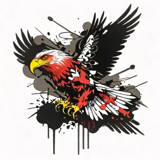 eagle and dove carrying tattoo design idea