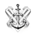 anchor with chain tattoo design idea