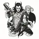 Loki and Thor  tattoo design idea