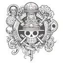 one piece anime inspired tattoo tattoo design idea