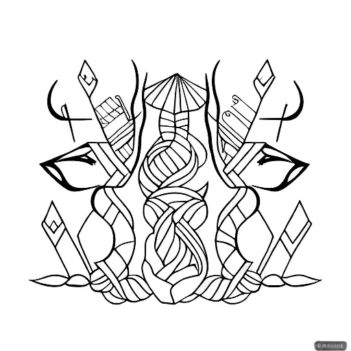 stiletto tattoo design idea